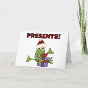Santa Frog Tshirts and Gifts Holiday Card