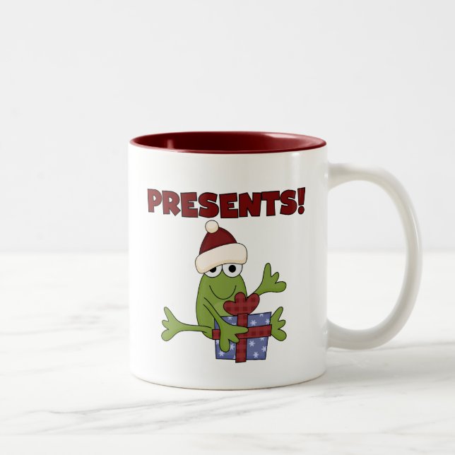 Santa Frog Tshirts and Gifts Two-Tone Coffee Mug (Right)