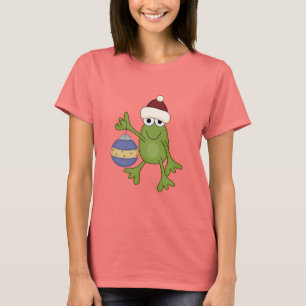 Santa Frog with Ornament Tshirts and Gifts