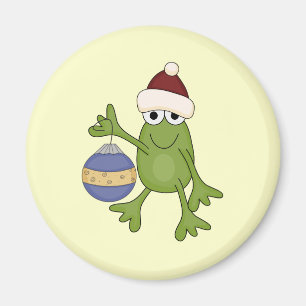 Santa Frog with Ornament Tshirts and Gifts Magnet