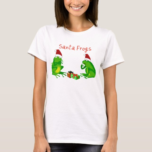 Santa Frogs Long Sleeve Shirt (Front)