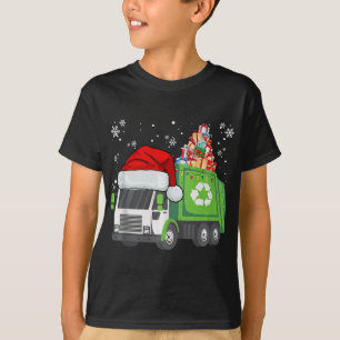 Santa Garbage Truck Carrying Christmas Family Matc T-Shirt