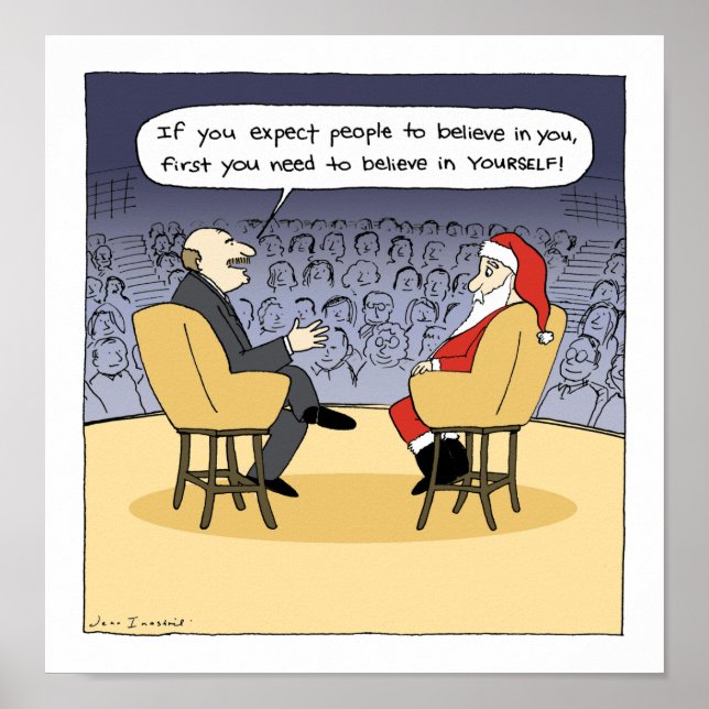Santa Gets Some Advice Poster (Front)