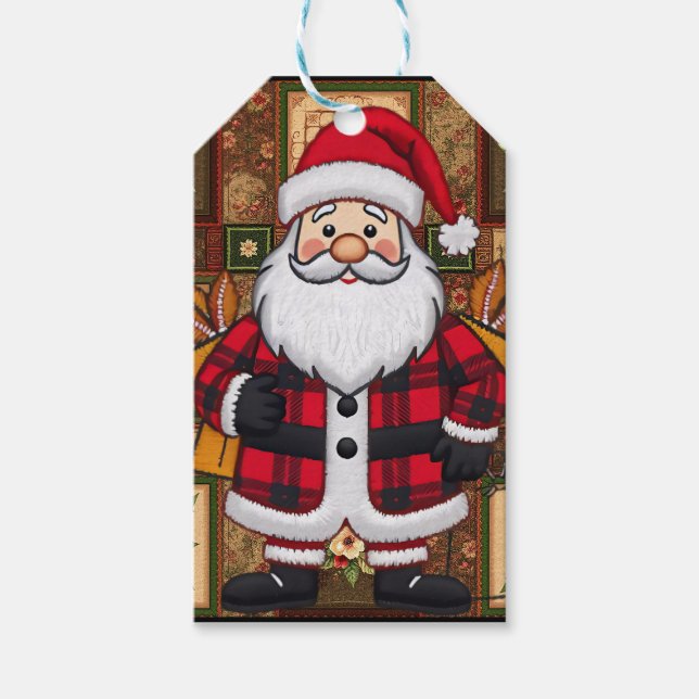 Santa Gift Bag  Gift Tags (Front)
