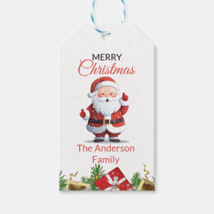 Santa Gift Tag, Christmas Gift Tags, Cute Santa  Tags
