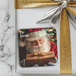 Santa Gift To From Children Child Square Sticker<br><div class="desc">This design may be personalised in the area provided by changing the photo and/or text. Or it can be customised by clicking Personalise this Template and then choosing the click to customise further option and delete or change the colour of the background, add text, change the text colour or style,...</div>