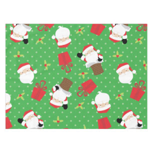 Santa, Gifts, and Holly  Holiday Tablecloth