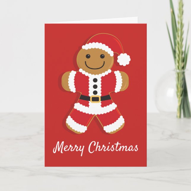 Santa Gingerbread Man | Greeting Card (Front)