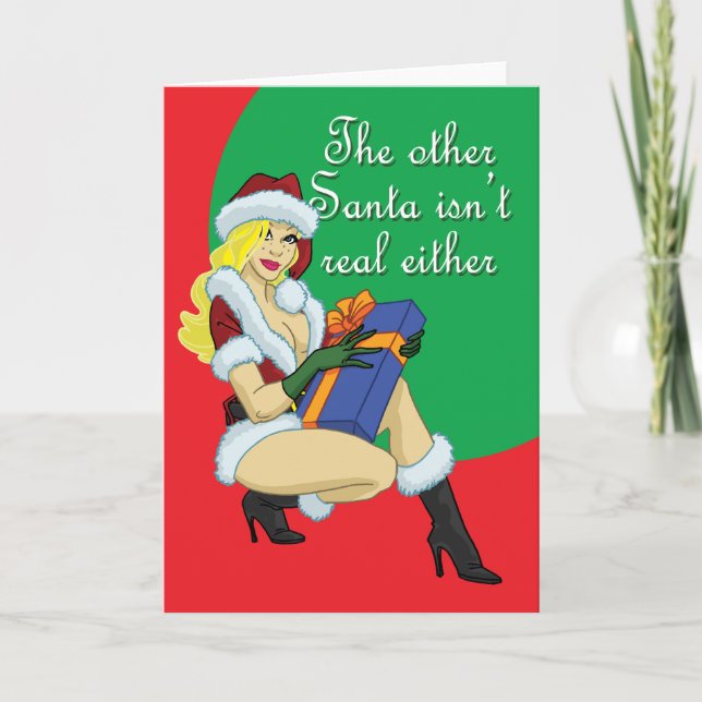 Santa Girl Holiday Card (Front)