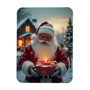 Santa giving Christmas gifts Magnet