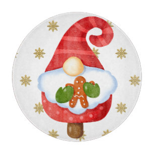 Santa Gnome Cutting Board