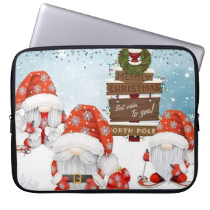 Santa Gnomes Merry Christmas Laptop Bag