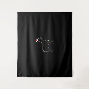 Santa Goat Christmas Colour Led Light Xmas Goat Tapestry