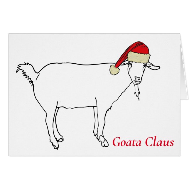 Santa Goat simple Drawing (Front Horizontal)
