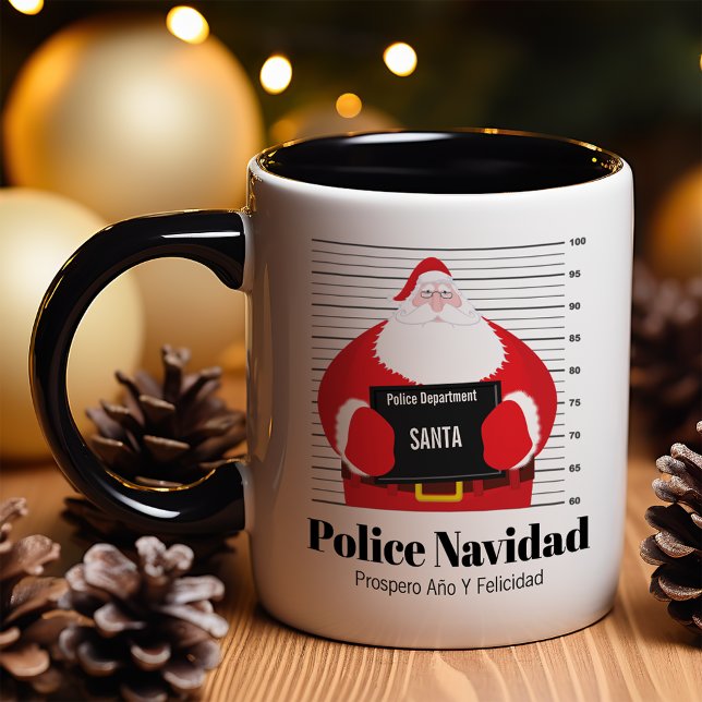 Santa Goes to Jail Customisable Christmas Mug (Creator Uploaded)