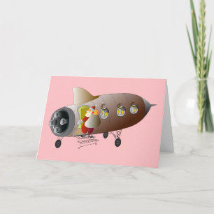 Santa Goes To Space Holiday Card