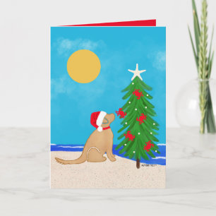Santa Golden Retriever Dog Christmas Wishes 2025 Thank You Card