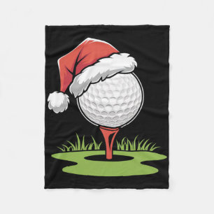 Santa Golf Ball For Christmas Golf Ball Christmas Fleece Blanket