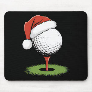 Santa Golf Ball For Christmas Golf Ball Christmas  Mouse Pad