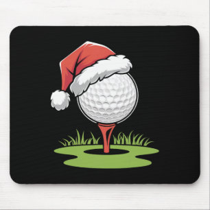 Santa Golf Ball For Christmas Golf Ball Christmas  Mouse Pad