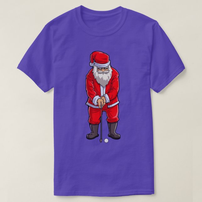 Santa Golf Club And Ball Sport Christmas Boys Golf T-Shirt (Design Front)