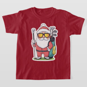Santa Golfing Christmas Fun T-Shirt