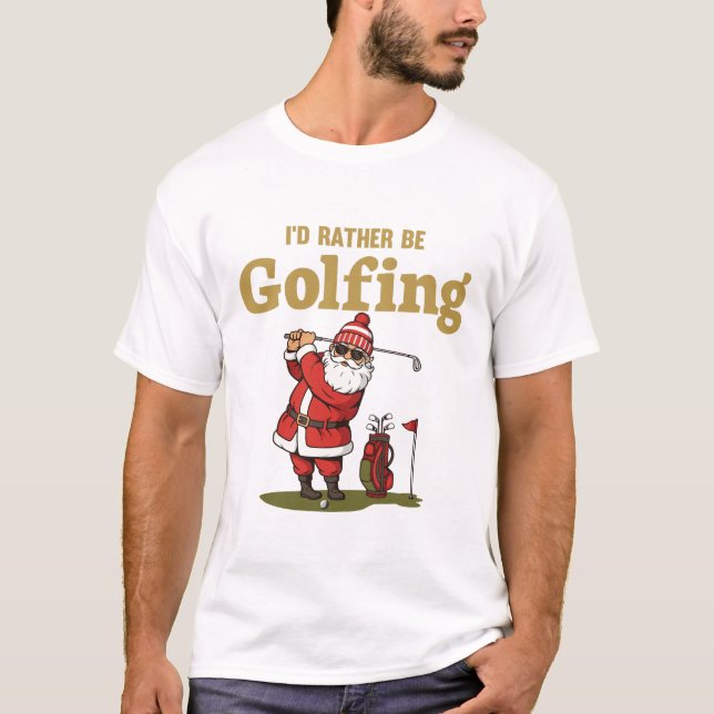 Santa Golfing T-Shirt (Front)