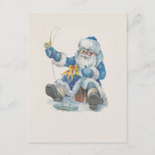 Santa Gone Fishing - Postcard / Invitation / RSVP