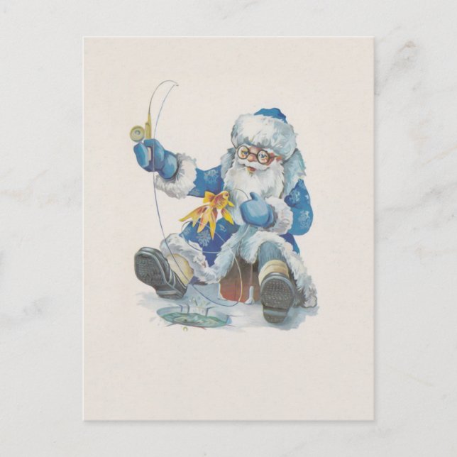 Santa Gone Fishing - Postcard / Invitation / RSVP (Front)