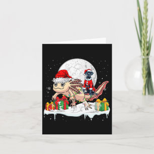 Santa Great Dane Riding Axolotl Christmas Owner Ki Card