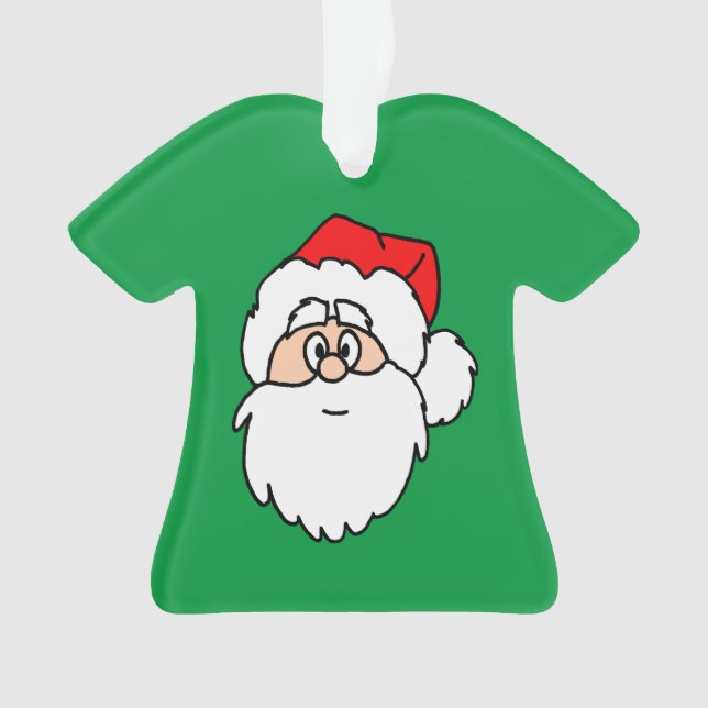 Santa Green Shirt Ornament (Front)
