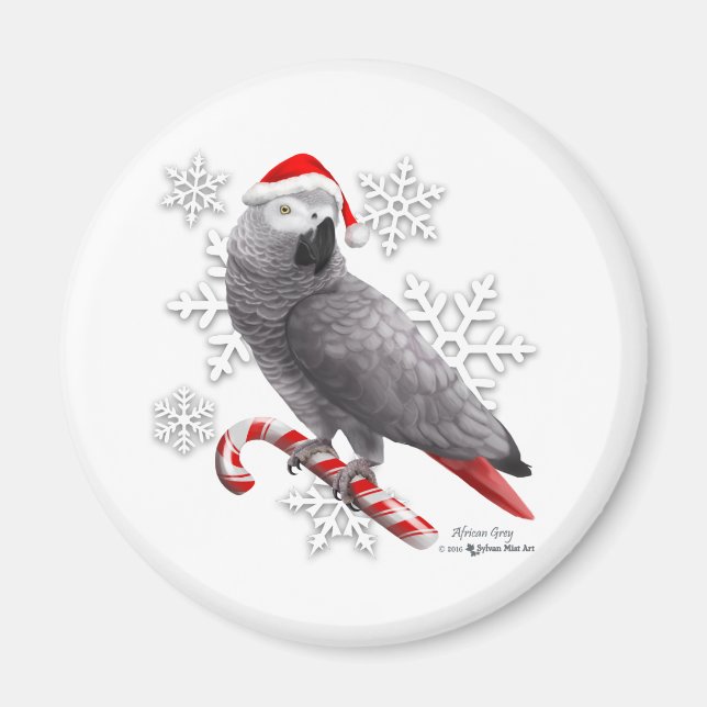 Santa Grey Magnet (Front)