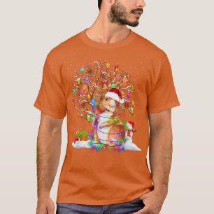 Santa Guinea Pig Animal Wearing Christmas Hat  T-Shirt