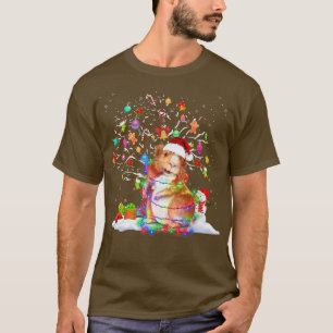 Santa Guinea Pig Animal Wearing Christmas Hat T-Shirt
