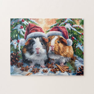 Santa Guinea Pigs Jigsaw Puzzle