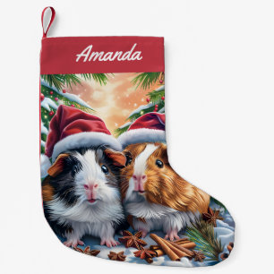 Santa Guinea Pigs Small Christmas Stocking