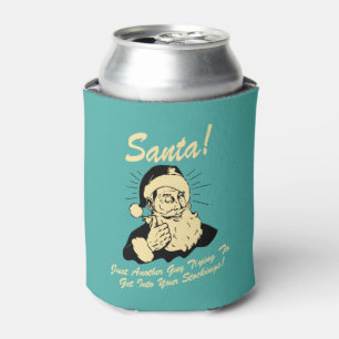 Santa! Guy Trying to Get In Your Stockings Can Cooler