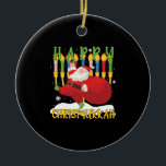 Santa Happy Chrismukkah Funny Hanukkah Christmas Ceramic Tree Decoration<br><div class="desc">Santa Happy Chrismukkah Funny Hanukkah Christmas</div>