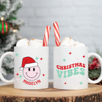 Santa Happy Face Personalised Christmas Vibes 