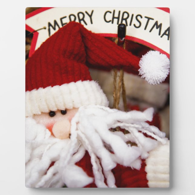 SANTA HAPPY HOLIDAYS PLAQUE (Front)