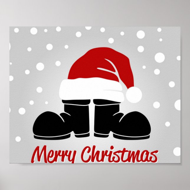 Santa hat and bootsb poster (Front)