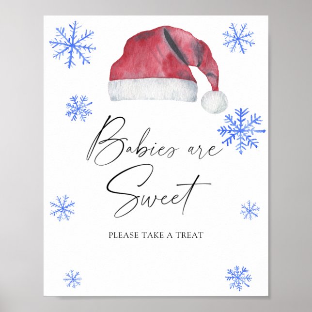 Santa hat - babies are sweet poster (Front)