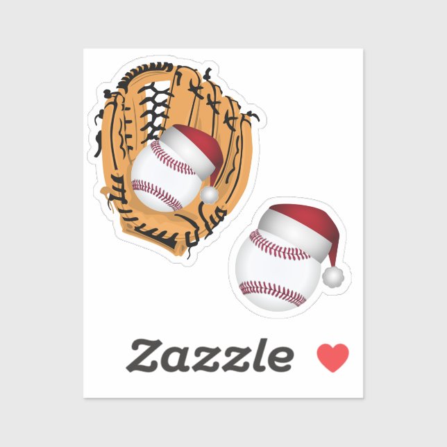 Santa Hat Baseball Christmas (Sheet)