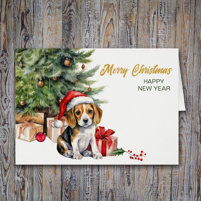 Santa Hat Beagle Hound Puppy Dog Christmas (Creator Uploaded)