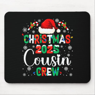 Santa Hat Christmas 2025 Cousin Crew Xmas Matching Mouse Pad