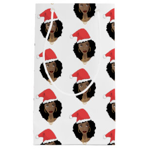 Santa Hat - Christmas   Natural Beauty  Small Gift Bag