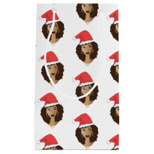 Santa Hat - Christmas   Natural Beauty Small Gift Bag