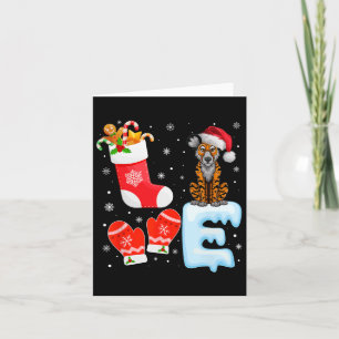 Santa Hat Christmas Stocking Holiday African Wild  Card
