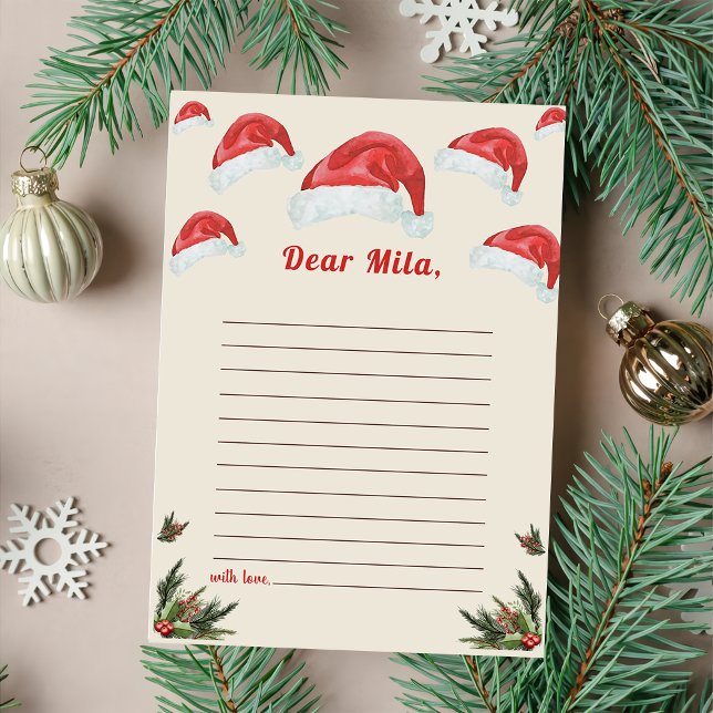 Santa Hat Christmas Time Capsule Note Message Card (Creator Uploaded)