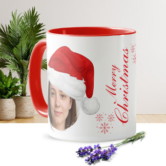 Santa Hat Custom Photo Mug | Personalize